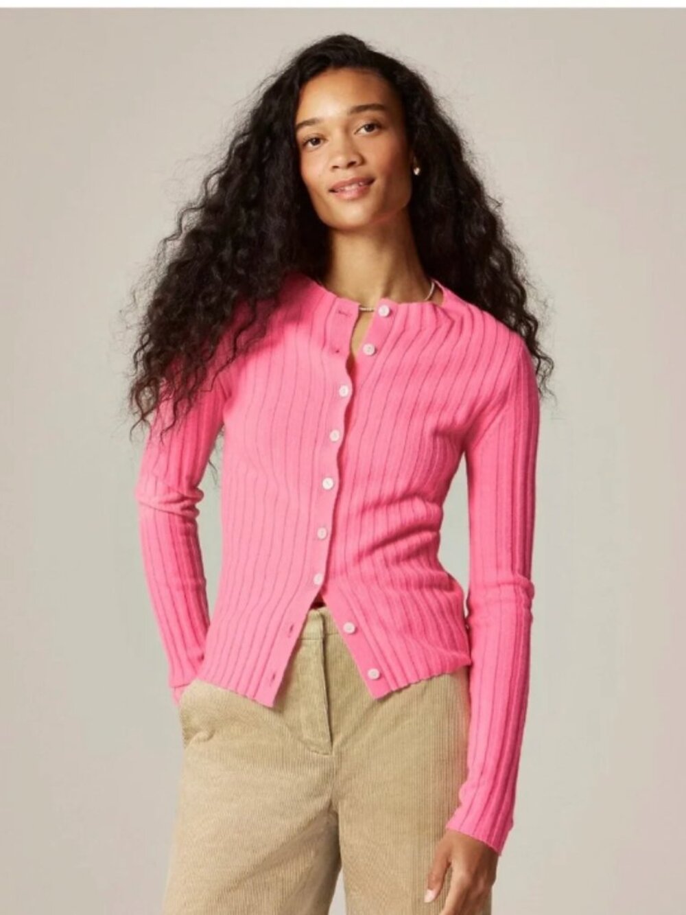 NWOT J Crew Bright Pink Cashmere Sweater Sz S